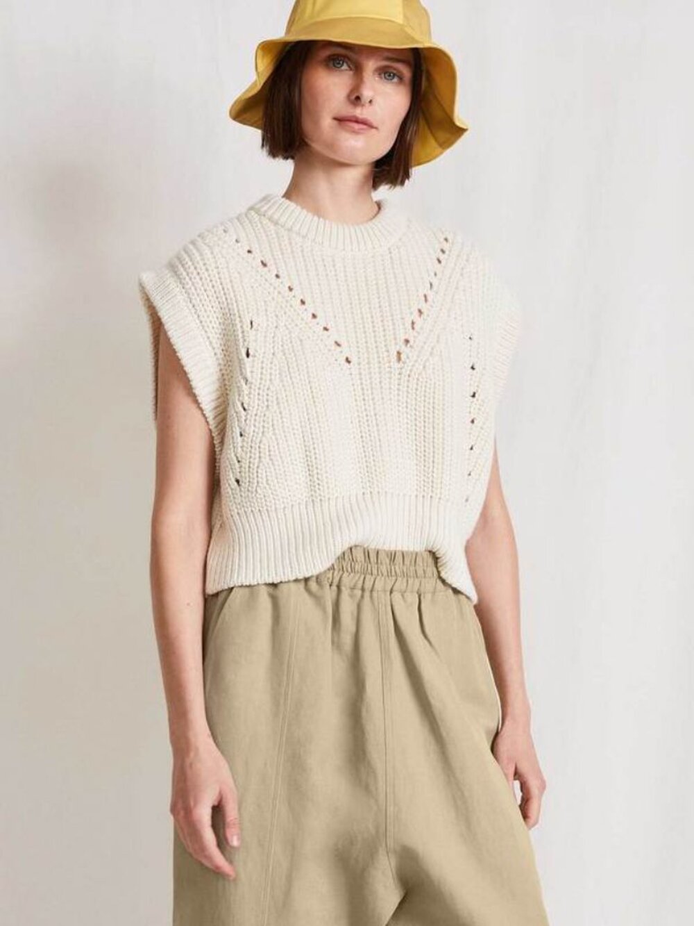 Apiece Apart Elodie Sweater Vest – Cream/Ivory – Size Medium